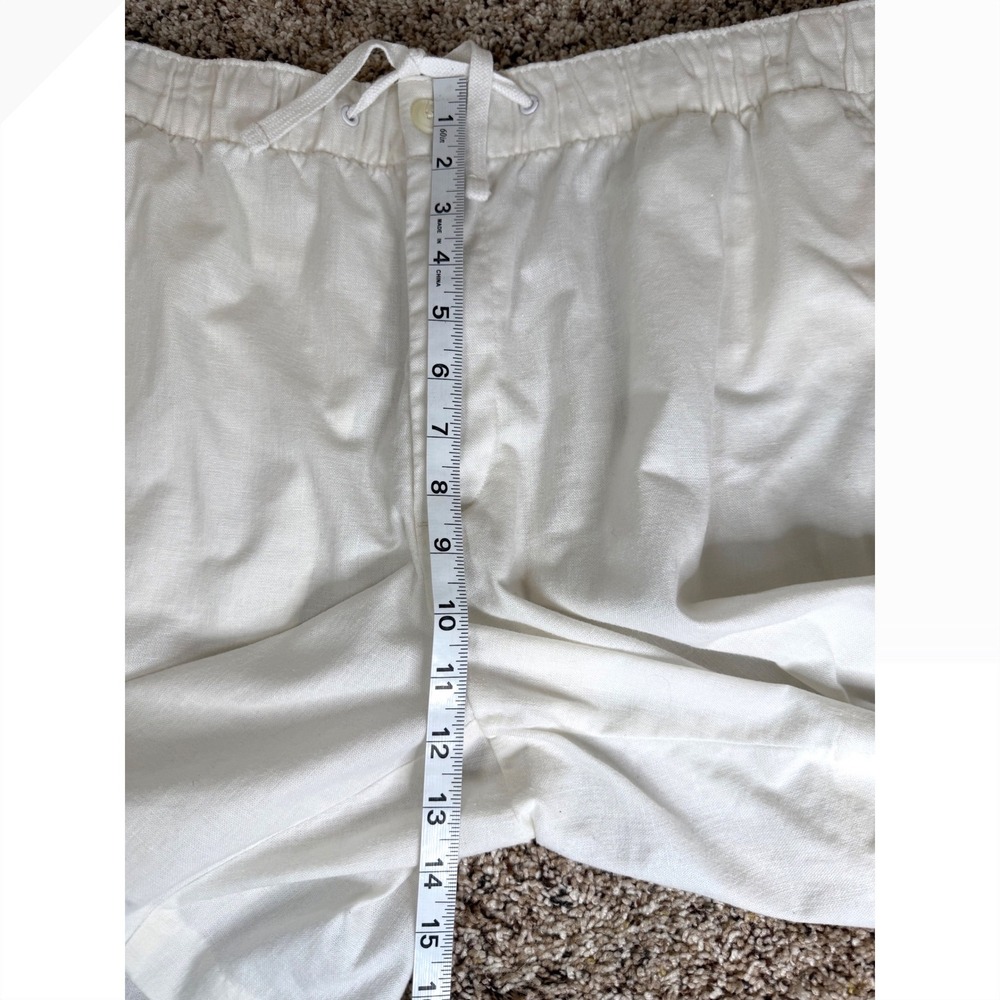 Perry Ellis White Linen Blend Drawstring Shorts Womens XXL Plus Size Casual - Picture 8 of 11